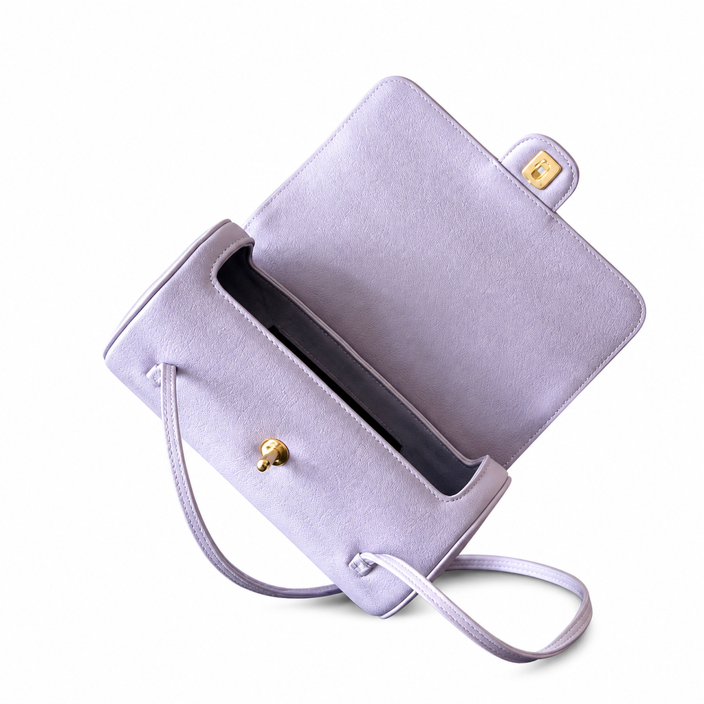 Chanel Lavender Caviar Cylindrical Shoulder Bag | Gold CC — 20cm