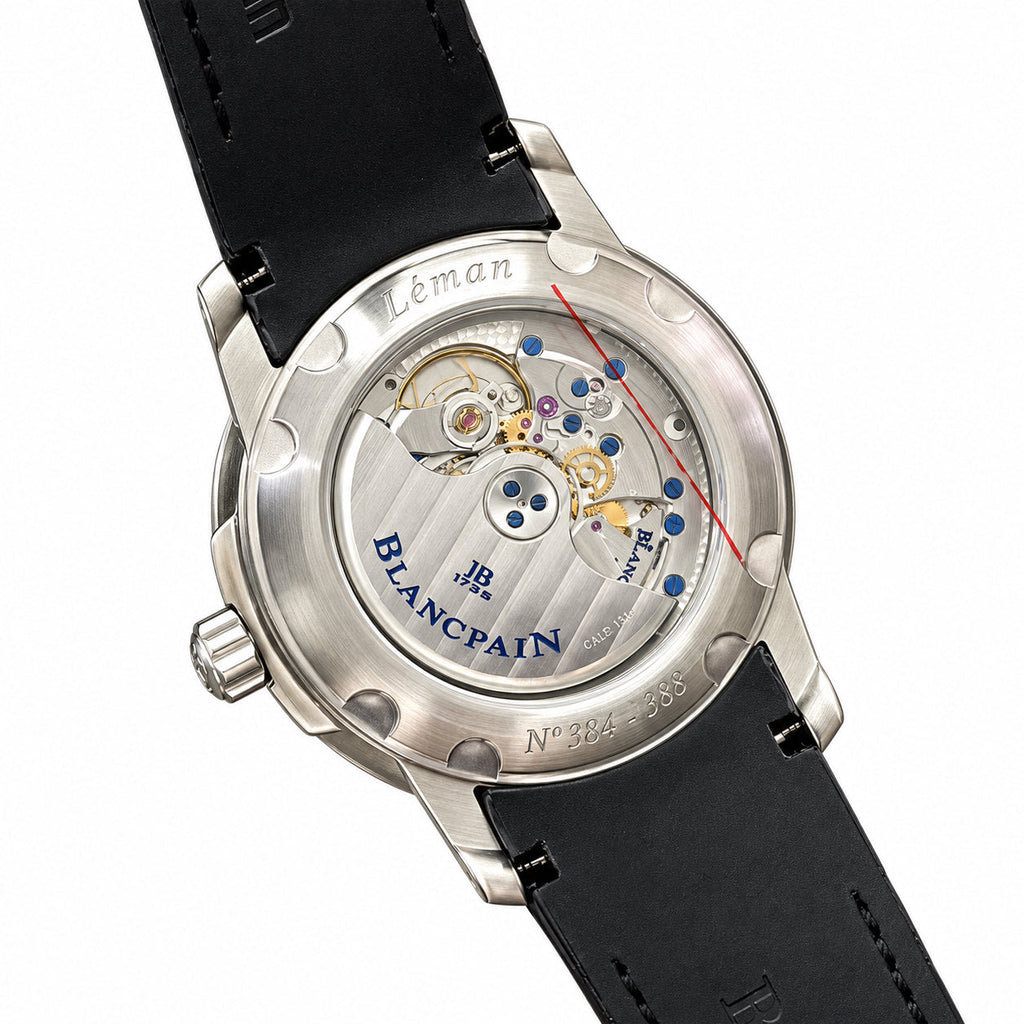 Blancpain Aqua Lung Blue Black Dial Jump Date Rubber Strap Sport Watch