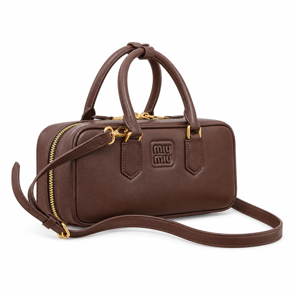 Miu Miu Convertible Leather Shoulder Bag 27×12×9 cm