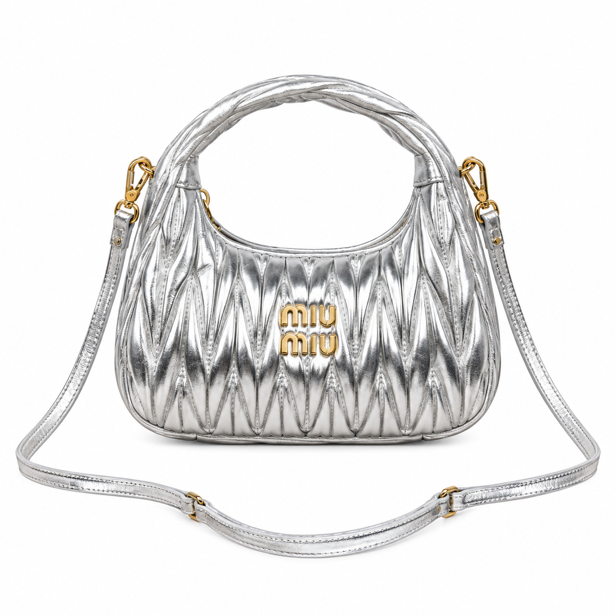 Miu Miu Leather Top Handle Bag 23 cm