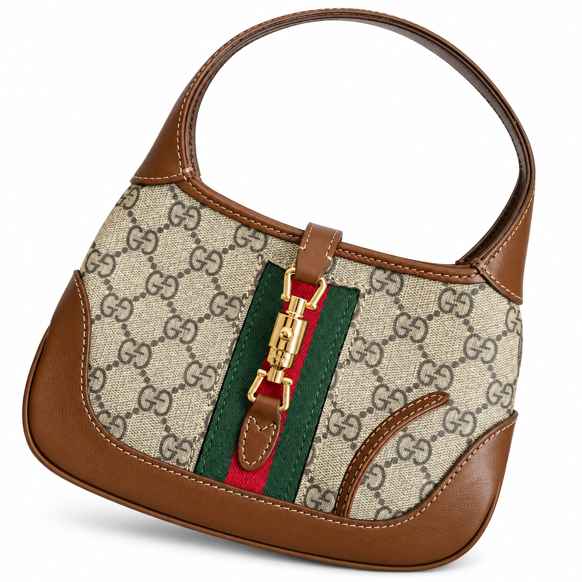 Gucci Jackie 1961 Mini Hobo in GG Supreme Canvas with Web Stripe