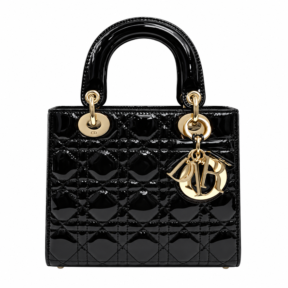 Dior Cannage Quilted Top Handle Shoulder Bag 20.5cm