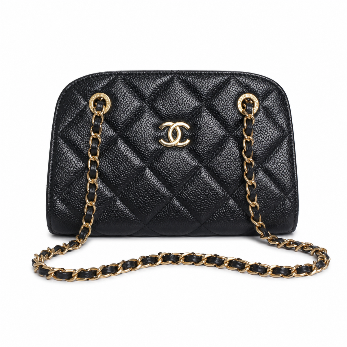Chanel Classic Quilted Vertical Flap Bag | CC Turn-Lock Chain Strap — 22cm