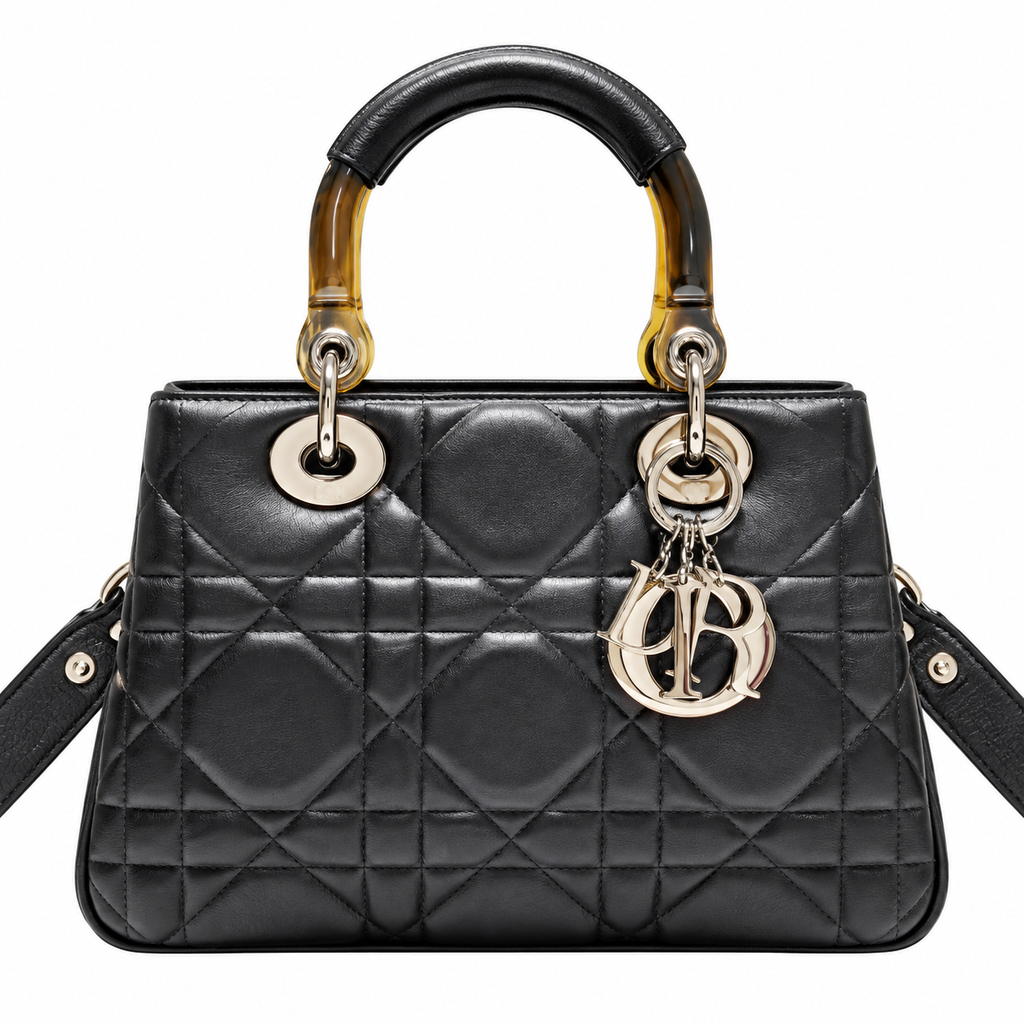 Dior Cannage Quilted Structured Flap Bag 24cm