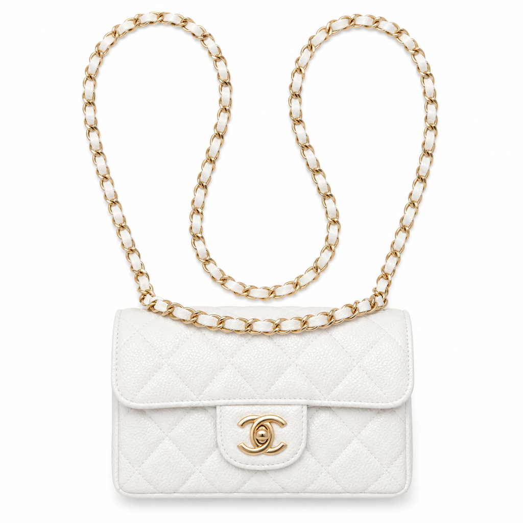 Chanel Diamond-Quilted Mini Vanity Chain Crossbody