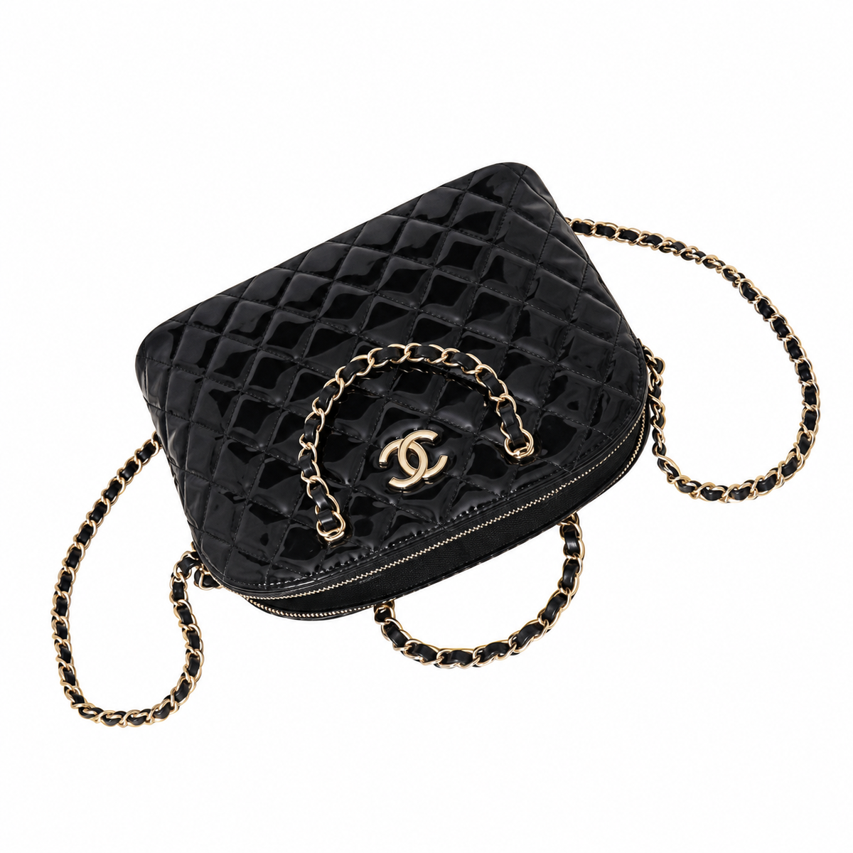 Chanel Quilted Silver Chain Vertical Bag 20.5×28.5×7cm