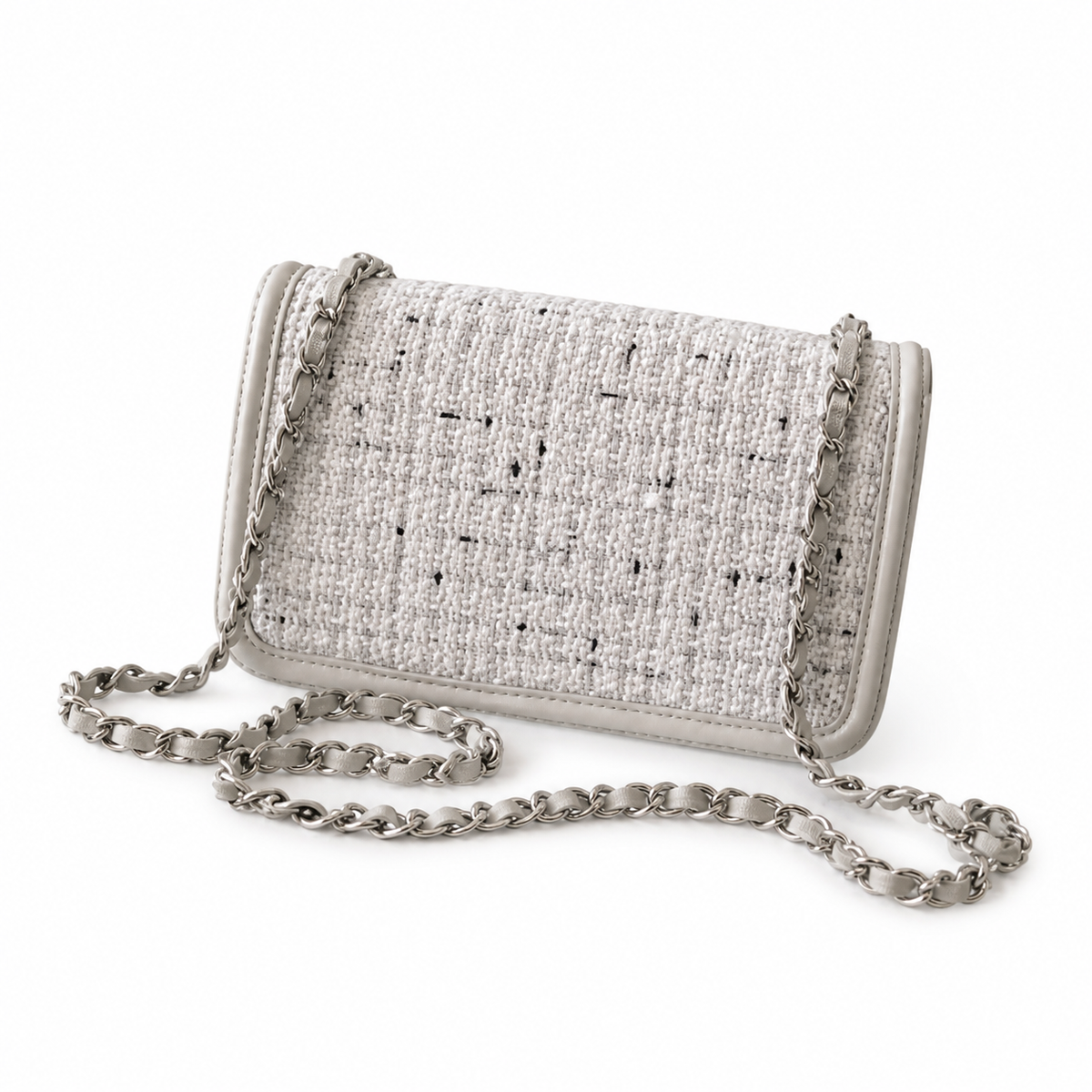 Chanel Classic Quilted Chain Bag | CC Turn-Lock Leather Chain Strap — 22cm