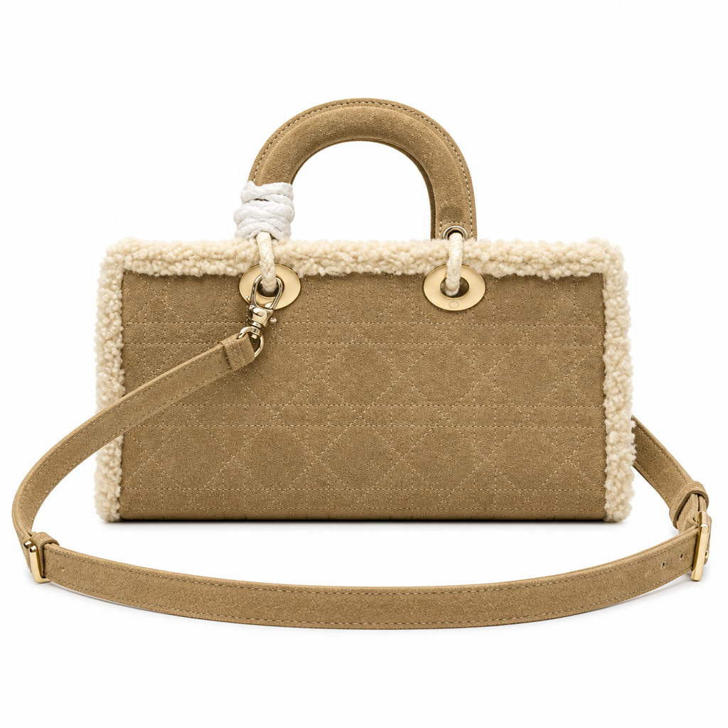 Dior Cannage Quilted Flat Shoulder Clutch 26cm
