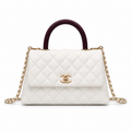 Chanel Classic Quilted Flap Bag | CC Turn-Lock Leather Chain Strap — 24cm