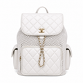 Chanel Classic Quilted Backpack with CC Hardware & Adjustable Chain Straps — 31cm