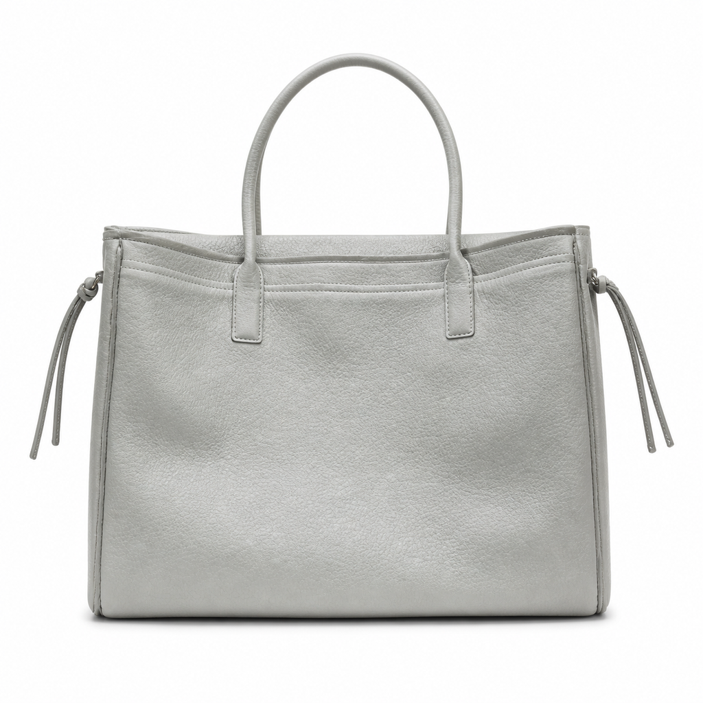 Chanel Large Neo Executive Tote Pearl Grey Grained Calfskin | Gold CC Turn-Lock — 43cm