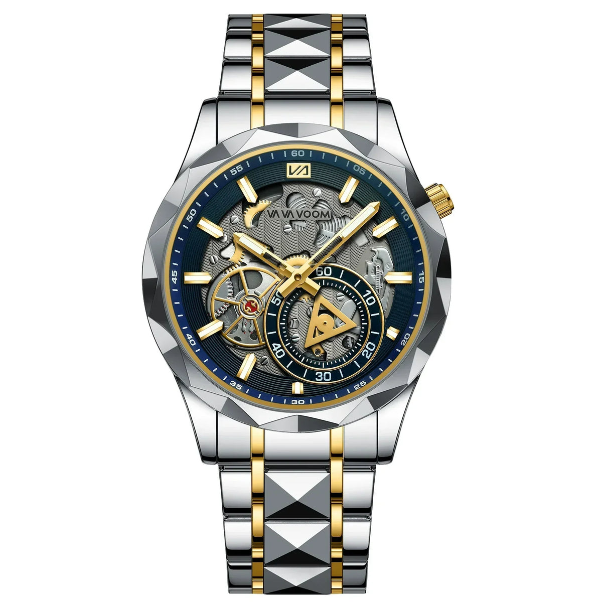 VAVA VOOM Skeleton Automatic – Two-Tone Gold & Steel