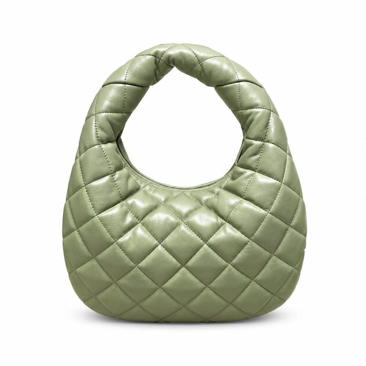 Saint Laurent Baby ICARE Quilted Hobo Bag in Sage Green